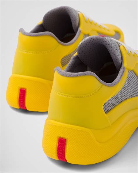 prada sneakers yellow|yellow and white prada sneakers.